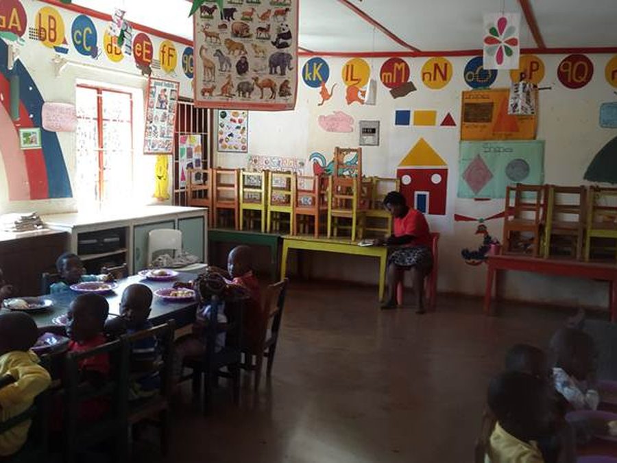 Breakfast at the early childhood development school