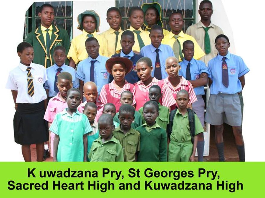 Sponsored pupils from Kuwadzana, St Georges and Sacred Heart
